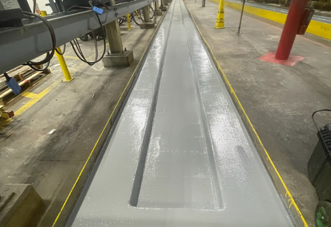 Forklift Battery Lane With Stonclad NM Flooring