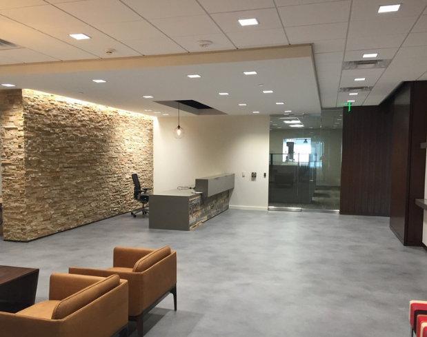 Office Lobby With Polished Floors
