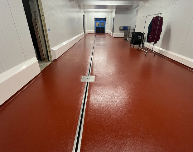 Stonhard Flooring For Food Plant With Hygienic Curb