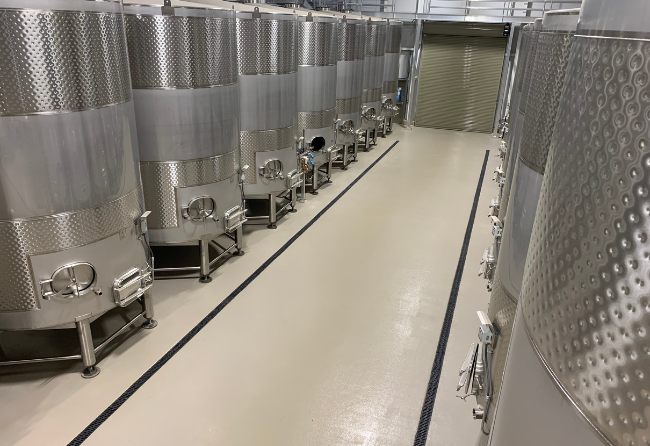 Winery Tank Room With Stonclad UT Flooring