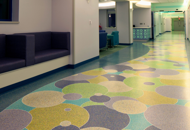 Hospital Corridor With Stonres RTZ Flooring