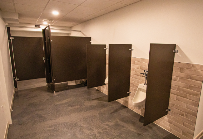 Restroom With Reflect Flooring