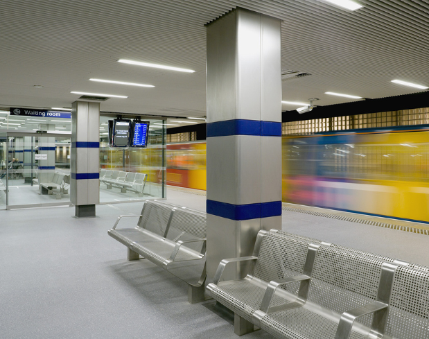 Train Platform With Stonres Flooring