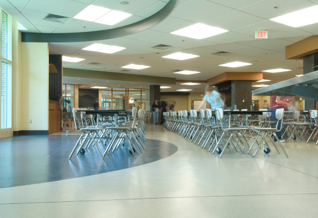 Stonblend In A High School Cafeteria
