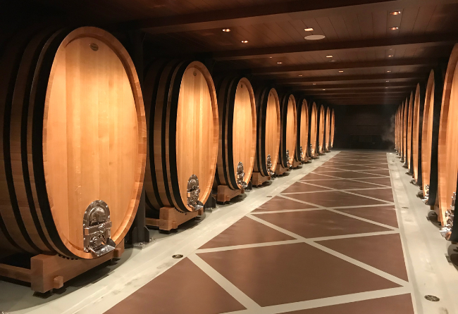 Winery Barrel Room With Stonclad GS Flooring