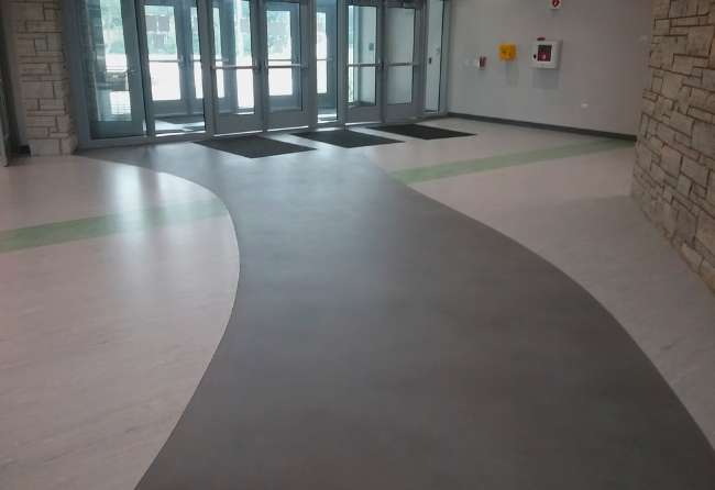 School Entrance Polished Flooring