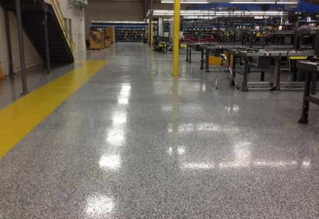 Stonshield QBT Epoxy Flooring In Distribution Center