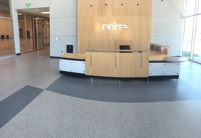 Stonres RTZ Flooring In A College Lobby