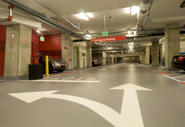 Hospital Parking Garage With Stondeck Flooring