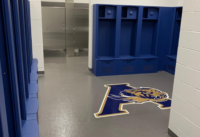 School Locker Rooms With Stonshield SLT Flooring